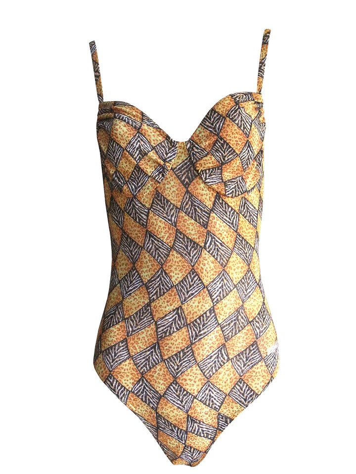 Solar Tan Thru Badeanzug 102914 braun, Gr. 38 B-Cup