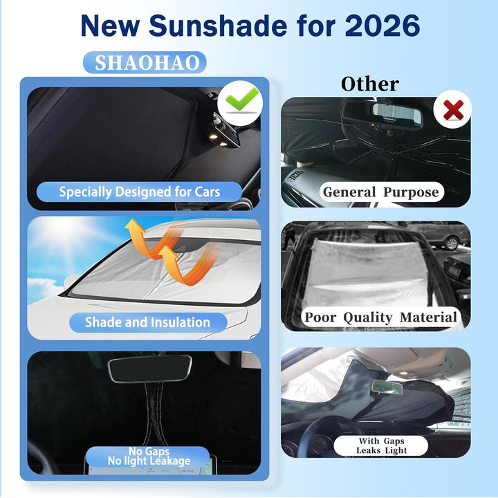 SHAOHAO [Upgrade] Auto Sonnenschutz für Cupra Terramar 2024 2025 2026 Faltbare Frontscheibe Sonnenbl