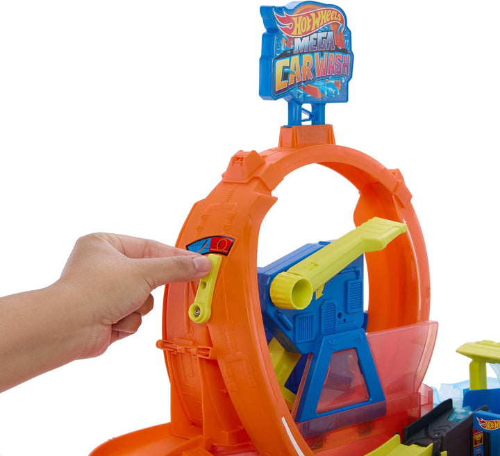 Hot Wheels City Mega Loop Autowaschanlage und Color Shifters Fahrzeug