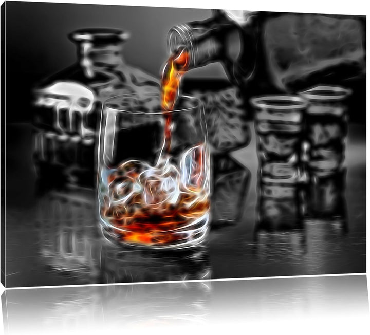 Alter guter Whiskey Format: 100x70 auf Leinwand, XXL riesige Bilder fertig gerahmt mit Keilrahmen, K