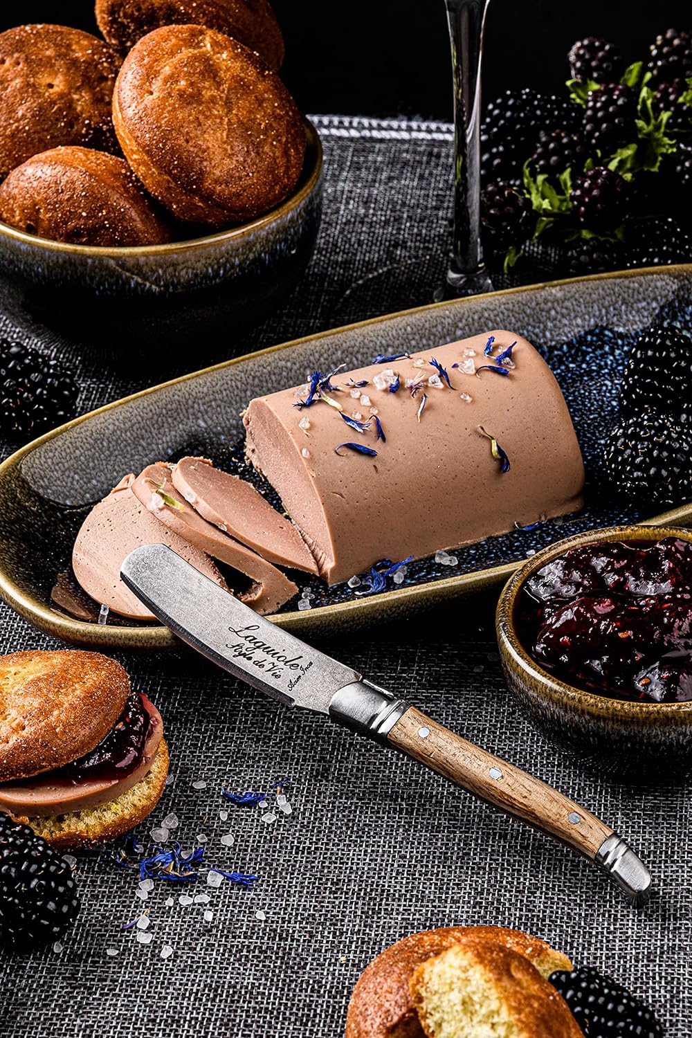 Laguiole Style de Vie Buttermesser Luxury Line, 4-teilig, Eichenholz