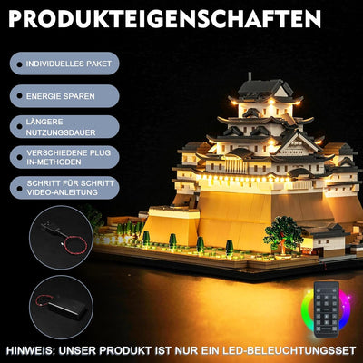 Fernbedienung Licht-Kit für Lego 21060 Himeji Castle (Nicht Lego), Led Beleuchtungs Set für Lego Arc