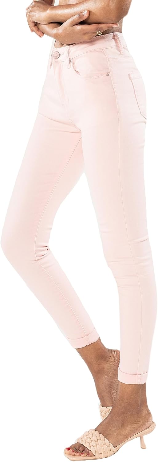 Nina Carter P109 Damen Skinny Fit Jeans High Waist Slim Hose Figurbetonte Stretch Jeanshose M Slim B