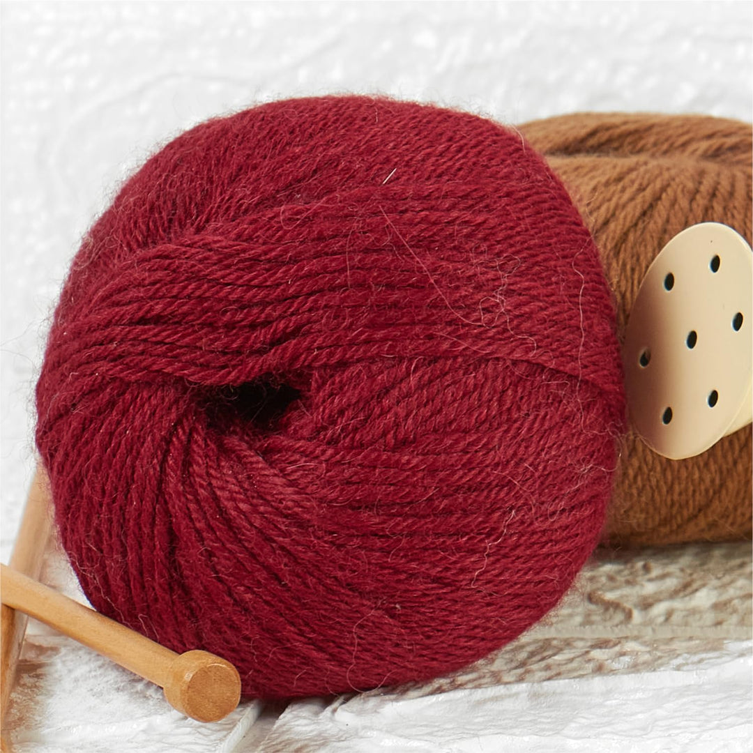 HANSA-FARM | Alpacare 100% waschbare Baby Alpakawolle in 25 Farben - 300 Set DK (6 x 50g) - Die 1. m