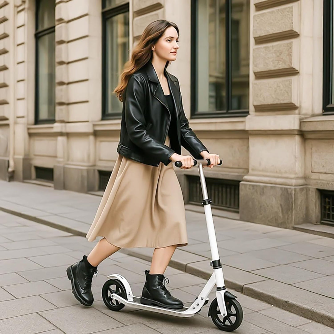 2 Stück Stunt Scooter Rollen 200mm, Ersatzräder mit Zweiachsig, Hochwertige Vollgummi-Rollen, Scoote