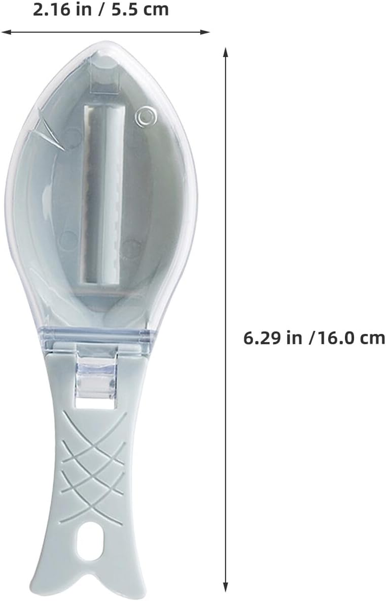 SEWACC 10 Stück Manuelles Fischschuppenentferner mit Abdeckung Ergonomischer Griff Langlebiger Edels
