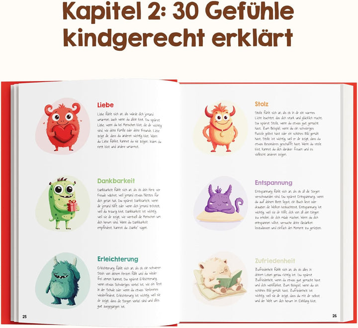 Edubini Gefühlstagebuch Kinder [6-12 Jahre] - Tagebuch Mädchen & Jungs - Gefühle Buch für Umgang mit
