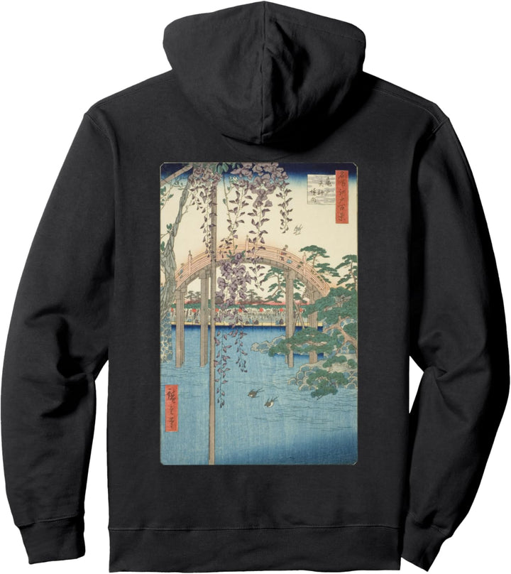 Berühmte Klassische Japanische Kunst: Kameido Tenjin Schrein Pullover Hoodie