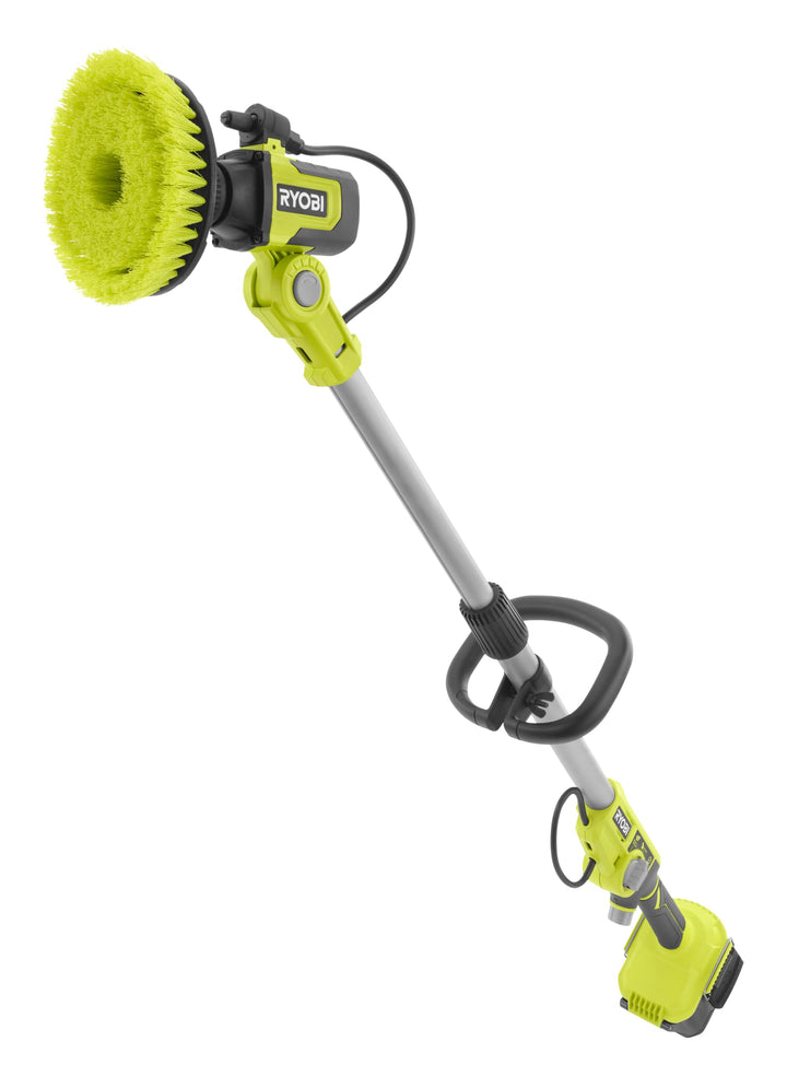 RYOBI 18 V ONE+ Akku-Nass-Reinigungsbürste RWTS18-0 (teleskopierbar bis 1,4m, 15 cm Borstenkopf, Max