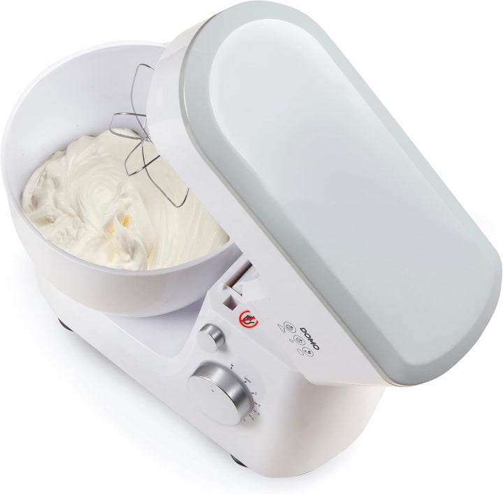 DOMO DO9241KR Küchenmaschine - Inklusive Schneebesen, Knethaken und Rührbesen - 4 L - 600 W, 600 W