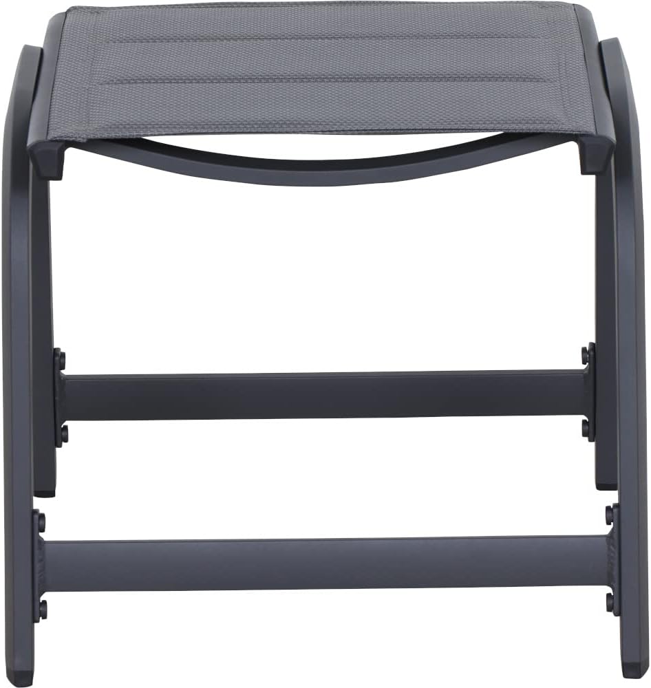 Siena Garden Tesoro Hocker, Padded Alu matt-anthrazit, Ranotex®-Gewebe royal-Grey