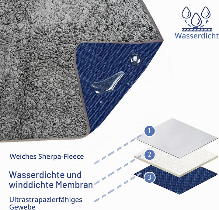 Kato Tirrinia Camping Decke wasserdichte, Outdoor Decke Hüttenschlafen Reisedecke Sanddichte Warm Pi