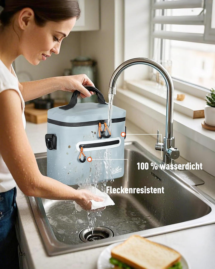 Kühltasche 7/14/24L - Isoliert & Wasserdicht | Tragbare Mini-Kühltasche mit Thermo-Iso-Schicht | Lei