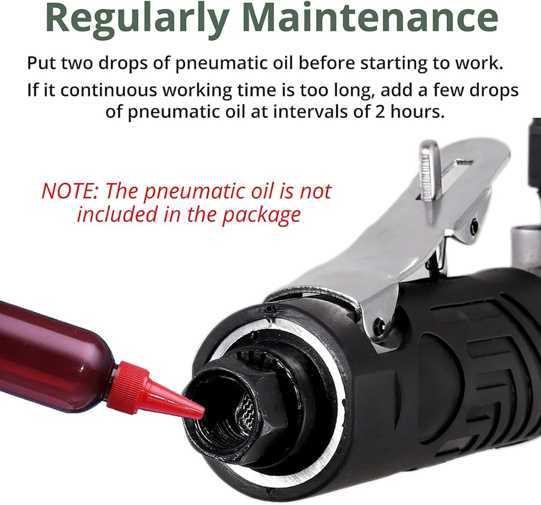 EYPINS Druckluftschleifer Set, Druckluft Winkelschleifer mit Schutzhülle Stabschleifer Gesenkschleif