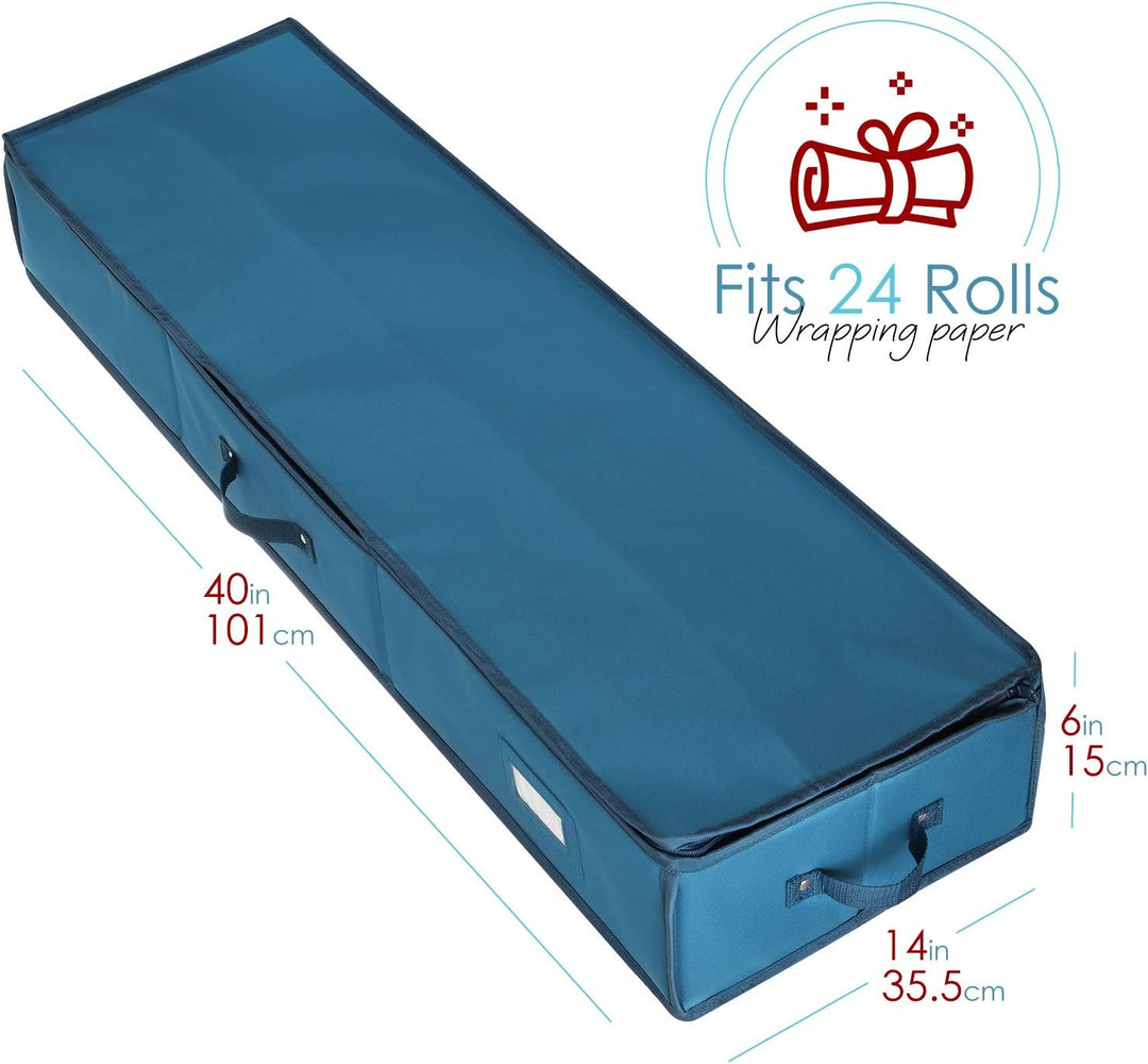 Hearth & Harbor Luxus Weihnachten Organizer Geschenkpapier Rollen Bettbehälter Aufbewahrungsbox für