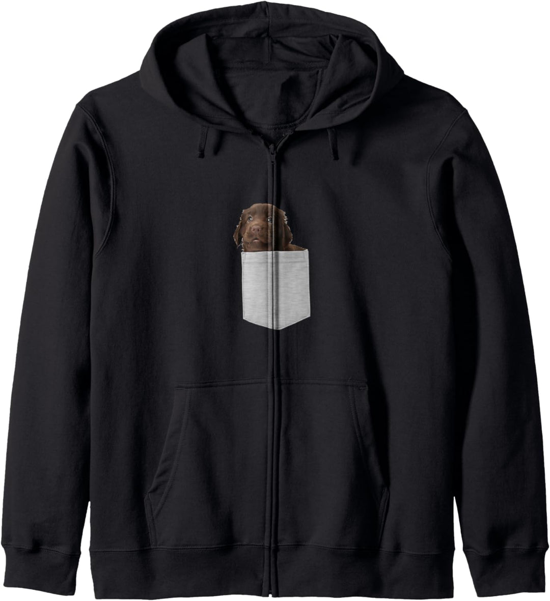 Retriever Flat-Coated Dog in Your Pocket Kapuzenjacke