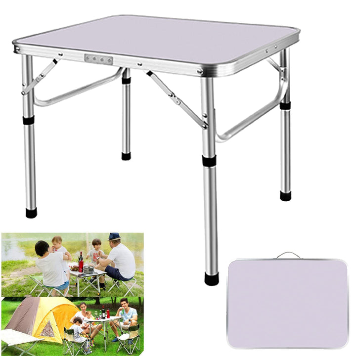Klapptisch aus Aluminium, 60 cm, tragbar, für Camping, Picknick, Outdoor, Gartentisch für Grillparty