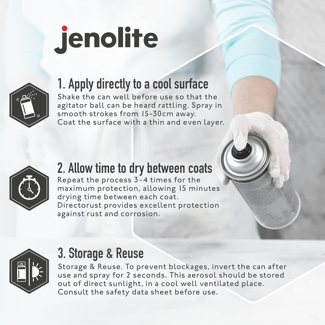 JENOLITE Directorust Glanzfarbe | KARDINALSROT | Sprühfarbe für mehrere Oberflächen | Holz, Metall,