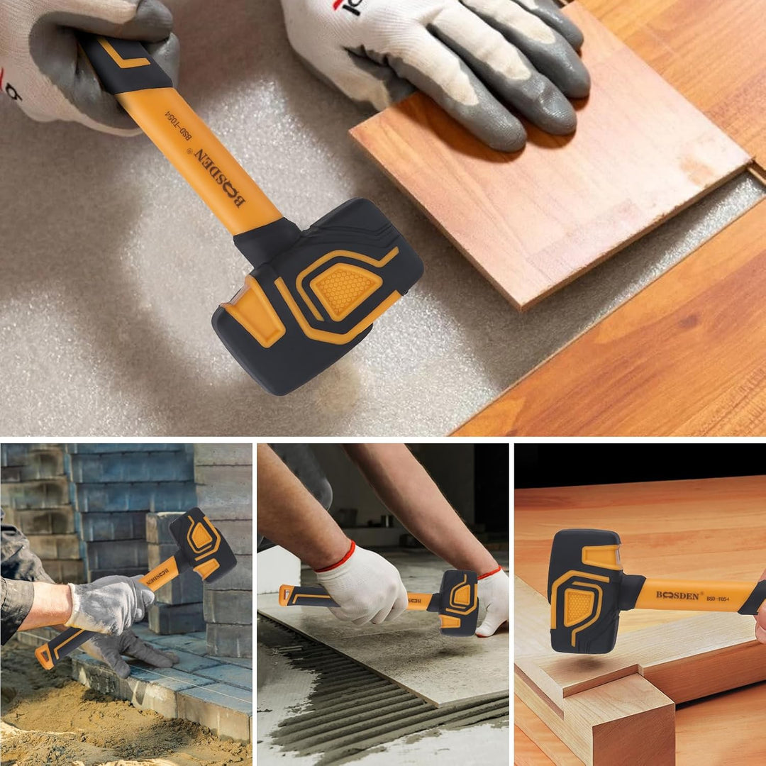 BOOSDEN Gummihammer,1020g, Gummihammer Camping, Gummihammer Gross, Hammer mit Haken Ergonomischem Gr