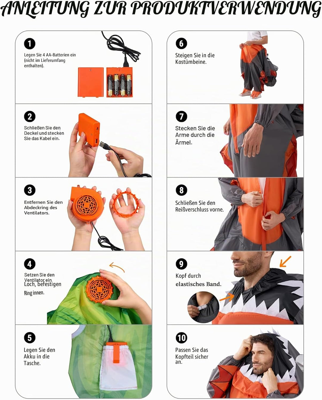 Spooktacular Creations Aufblasbares Einhorn Kostüm Ganzkörper, Einhorn Air Blow-up Kostüm für Hallow