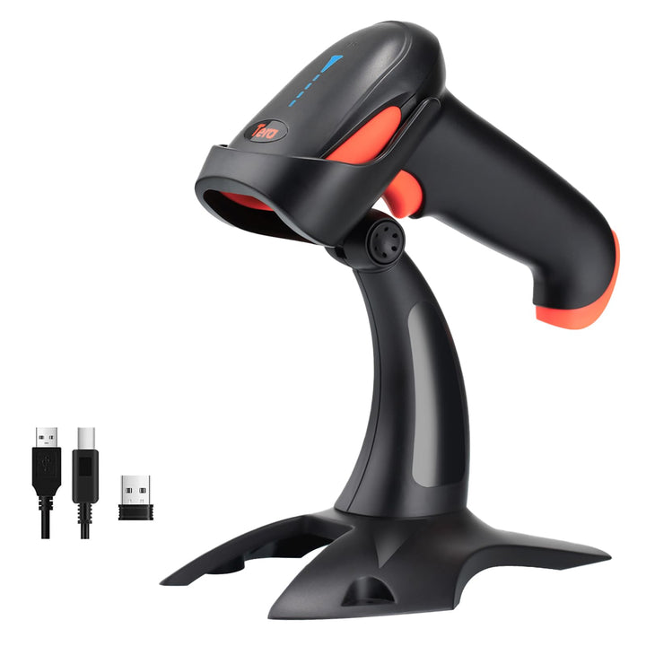 Tera Barcode Scanner 2D 1D 3 in 1 Barcodescanner Wireless 2.4 GHz/Bluetooth/USB Kabelgebunden Strich