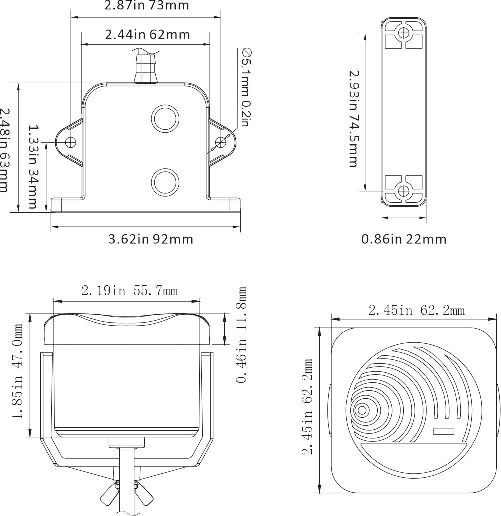 LIGHTEU SEAFLO 12V hohe Wasserstand Bilge Alarmanlage