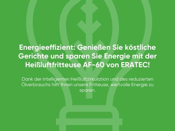 ERATEC AF-66 Heissluftfritteuse XXL 5,5L 1500W Air Fryer ohne Öl Heisluftfritöse mit LED Touchscreen