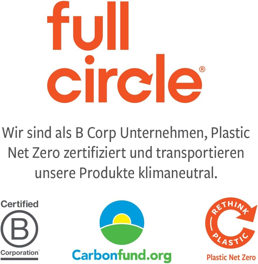 Full Circle - Tiny Team - Nachhaltiges Mini Kehrschaufel Set - Kehrblech, Handfeger mit Bambusgriff