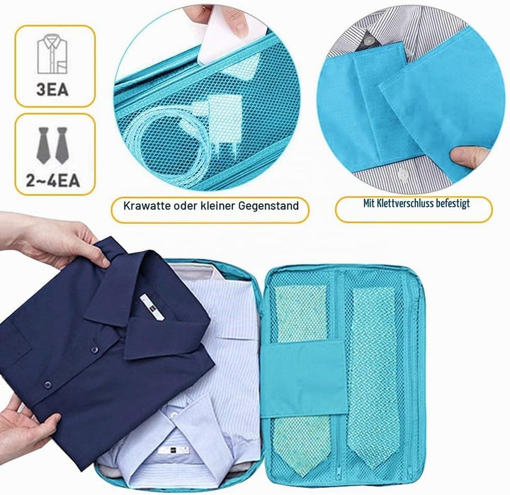 Hemdentasche für Koffer, Hemden Packtasche Portable Hemd Reisetasche Anti Falte Hemdtasche Knitterfr