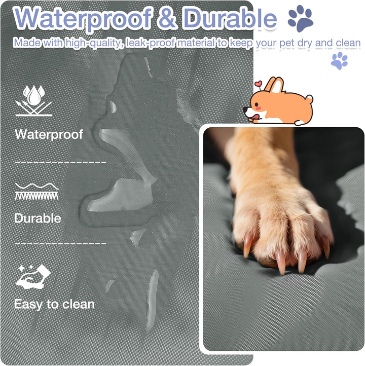 Pawsse Wasserdicht Hundedecke für Unterwegs 127 x 70cm, Outdoor Hundematte Waschbar Hundekissen zum