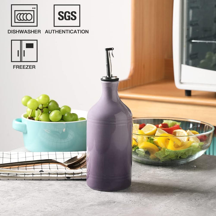 Sweejar Keramik-Olivenöl-Spenderflasche, schützt Öl, um Oxidation zu reduzieren, geeignet für die Au