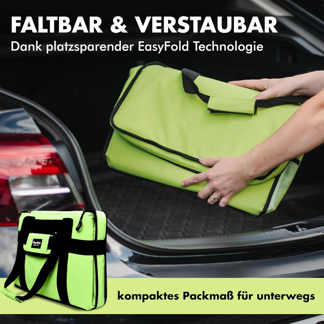 Kühltasche faltbar zum Einkaufen & Picknick - Kühltasche gross Auto als Thermotasche & Picknicktasch