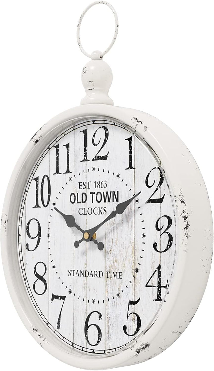 Menterry Europäische Retro-Wanduhr. Altmodisches antikes Design im rustikalen Vintage-Stil. Batterie