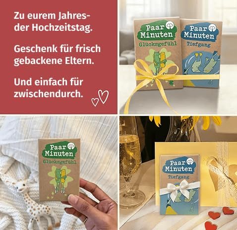 Das Neue PaarMinuten Doppelpack – 2 Spiele mit je 53 interaktiven Gesprächsimpulsen für Paare – Vale