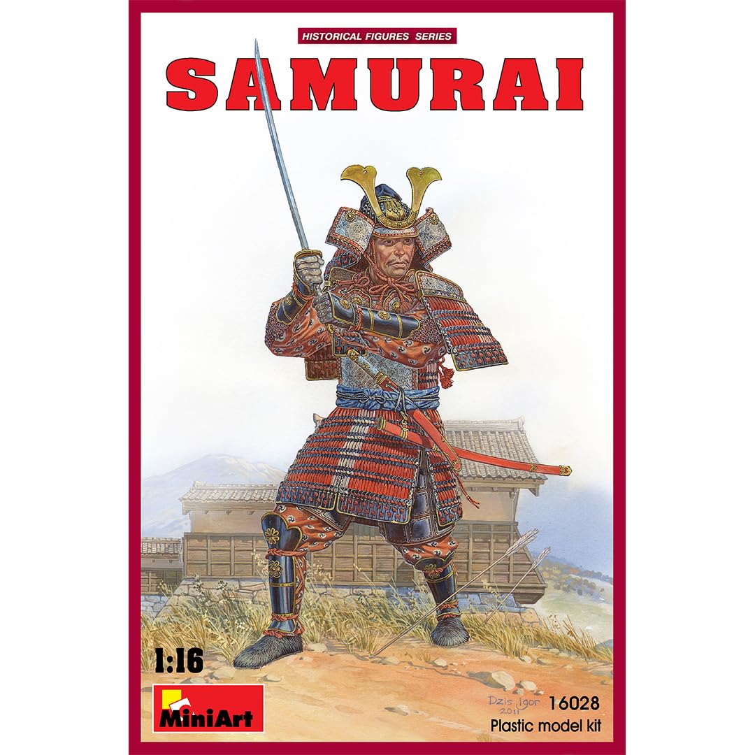 MiniArt 16028 1:16 Fig. Samurai Krieger - originalgetreue Nachbildung, Modellbau, Plastik Bausatz, B