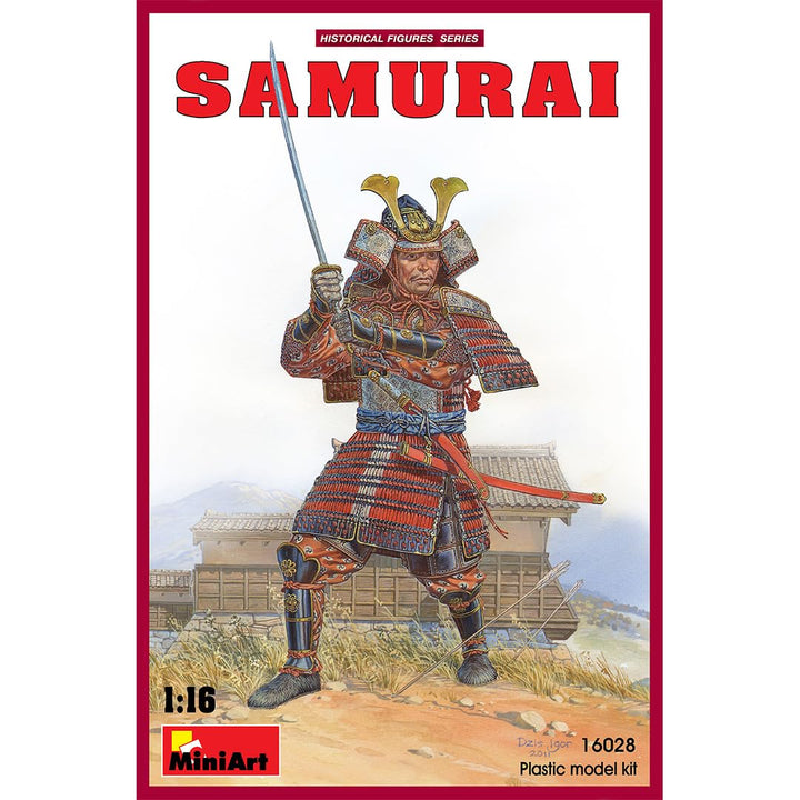 MiniArt 16028 1:16 Fig. Samurai Krieger - originalgetreue Nachbildung, Modellbau, Plastik Bausatz, B