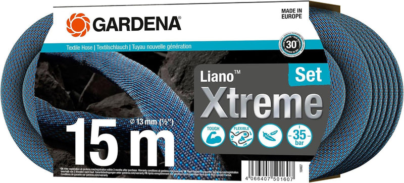 GAR 1x Liano™ Xtreme 15m, 1x 18300, 1x 18225/18264, 1x 18220, 1x Liano™ Waterstop, 1x Liano™ Hose Co