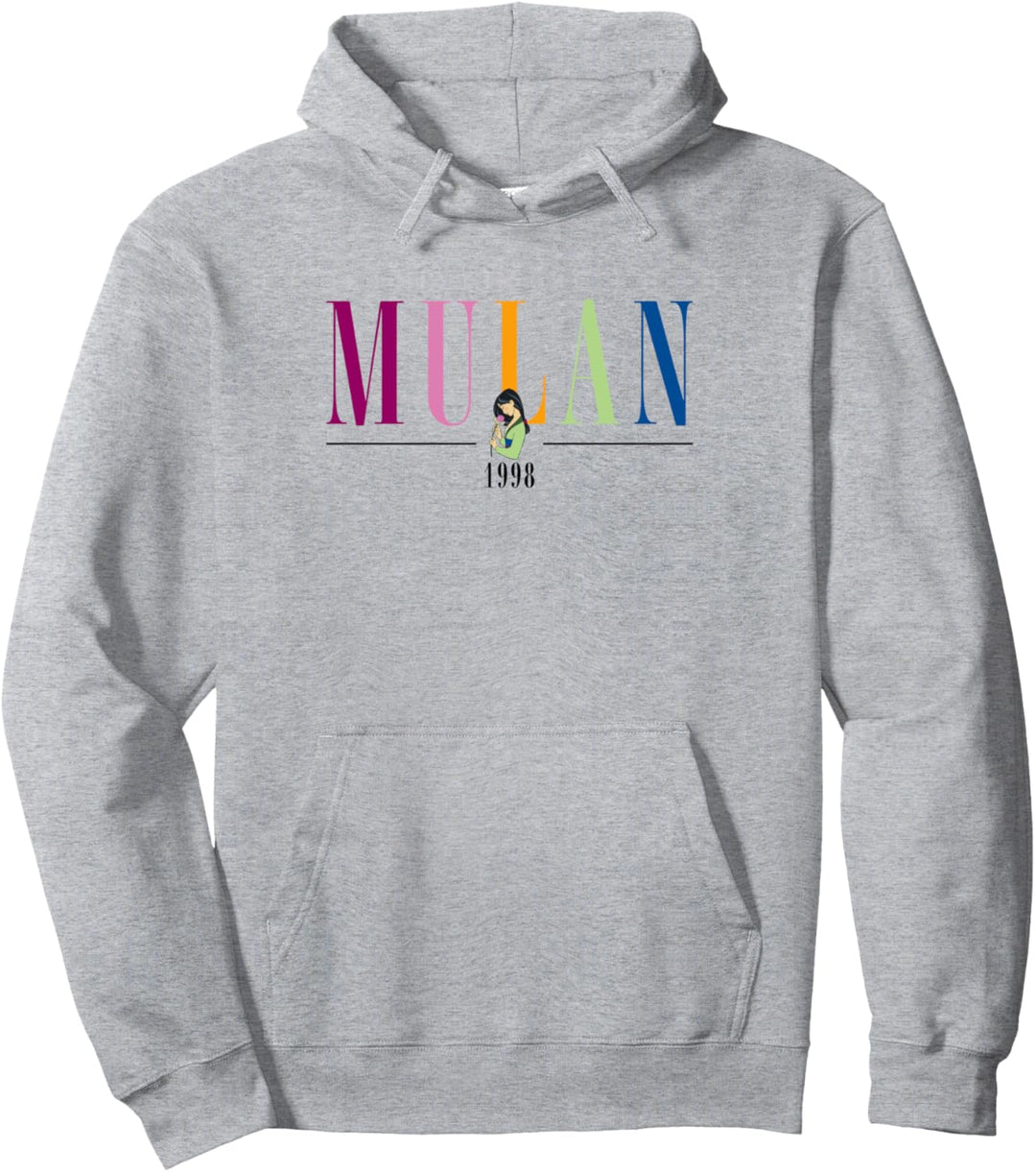 Disney Mulan & Mushu 1998 Pop Text Pullover Hoodie