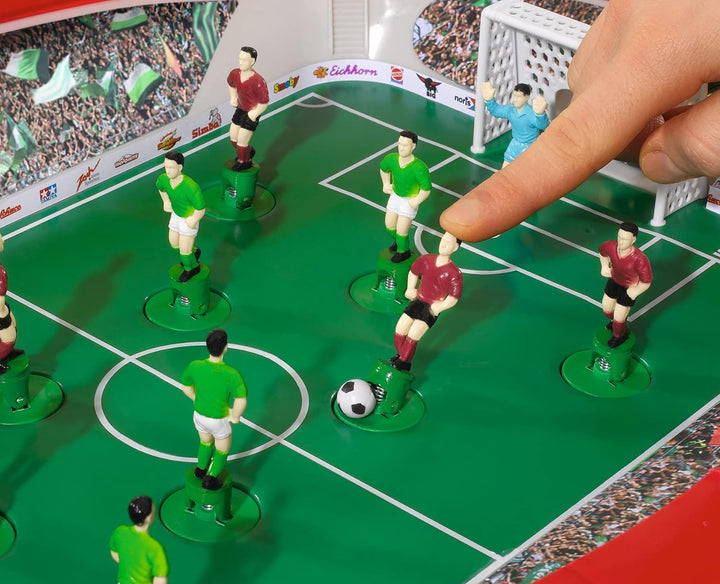 Noris 606178712 Fussball Arena, Der Tischfussball Spass für die ganze Familie, mit Toranzeige, Gesam