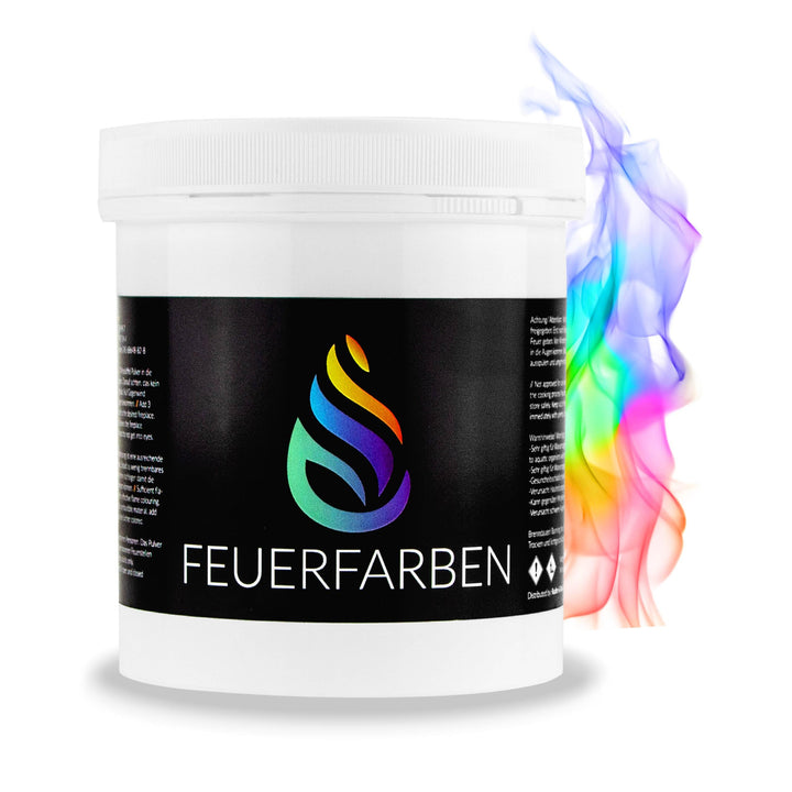 Pulver für buntes Feuer 250 Gramm für Feuerstellen, Kamin, Ofen, Lagerfeuer oder für Outdoor-Events.