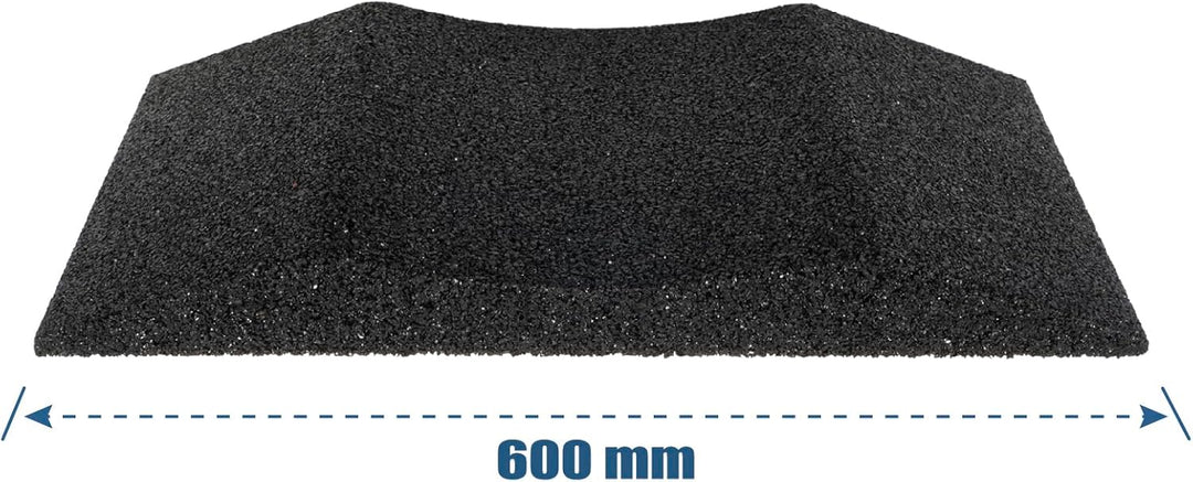 HASKYY 4X Reifenschuh-Set 600x400x64mm bis 385er Reifen Reifenbett Reifenschoner Reifenwiege aus Gum