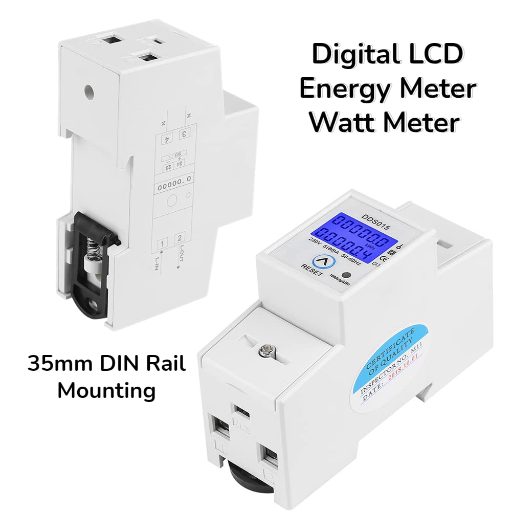 Digital LCD Einphasen-Energiezähler 5-80A 230V 50Hz Din-Schiene Energiezähler DDS015 230V 5-80A 50Hz