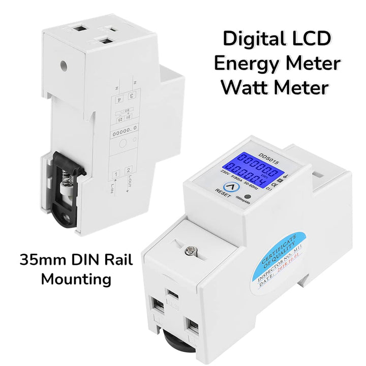 Digital LCD Einphasen-Energiezähler 5-80A 230V 50Hz Din-Schiene Energiezähler DDS015 230V 5-80A 50Hz