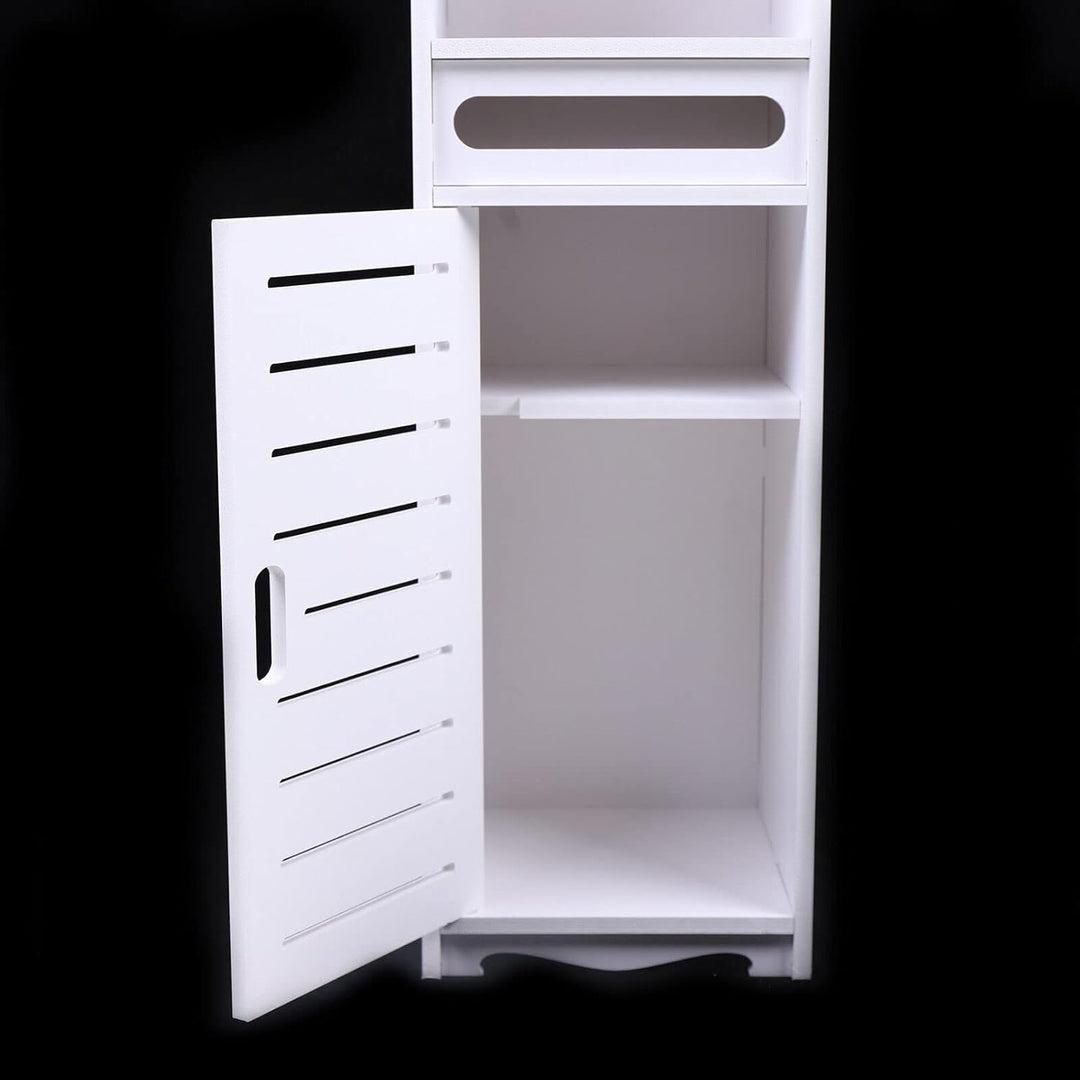 Kaichenyt Aufbewahrungsschrank Schmal, mit 3 Fächern Badschrank Schmal für Flur Küche Bad Wohnzimmer