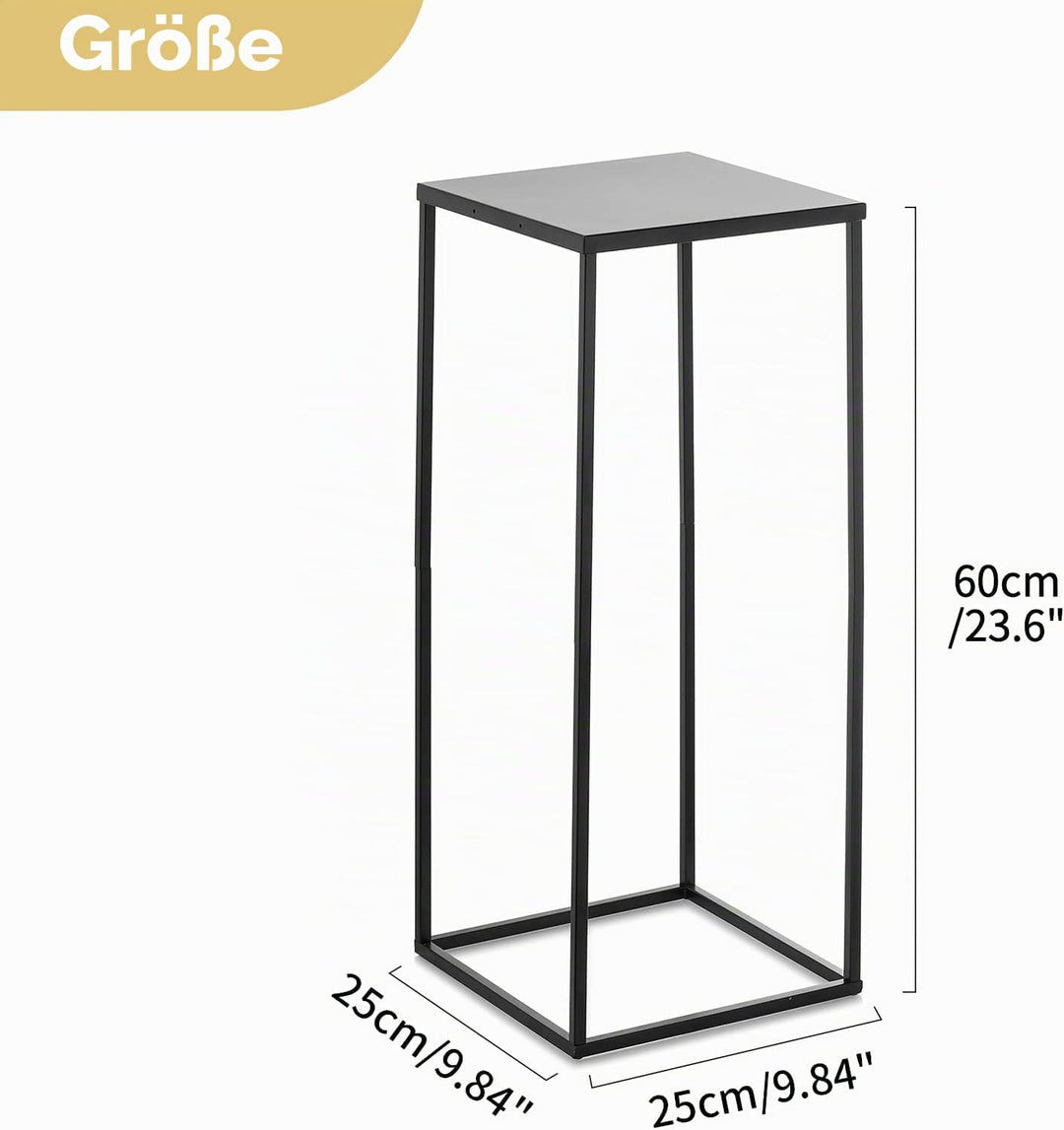Nuptio Schwarze Vase für Hochzeitsdekoration 2 Stück 60cm Hohe Pflanzenständer Blumenvasen für Hochz