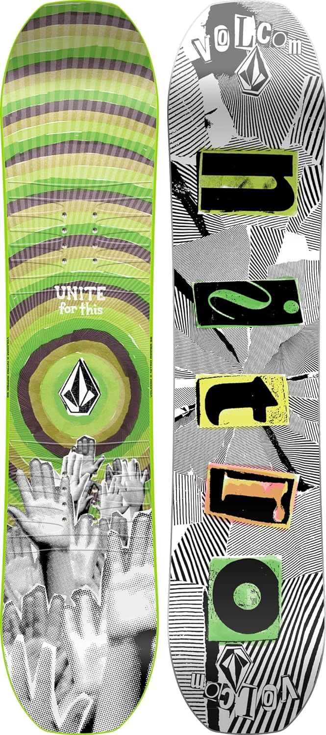 Nitro Jungen Snowboards Ripper Kids Xvolcom 23 All Mountain Freestyle Twin Board 096 Multicolour, 09