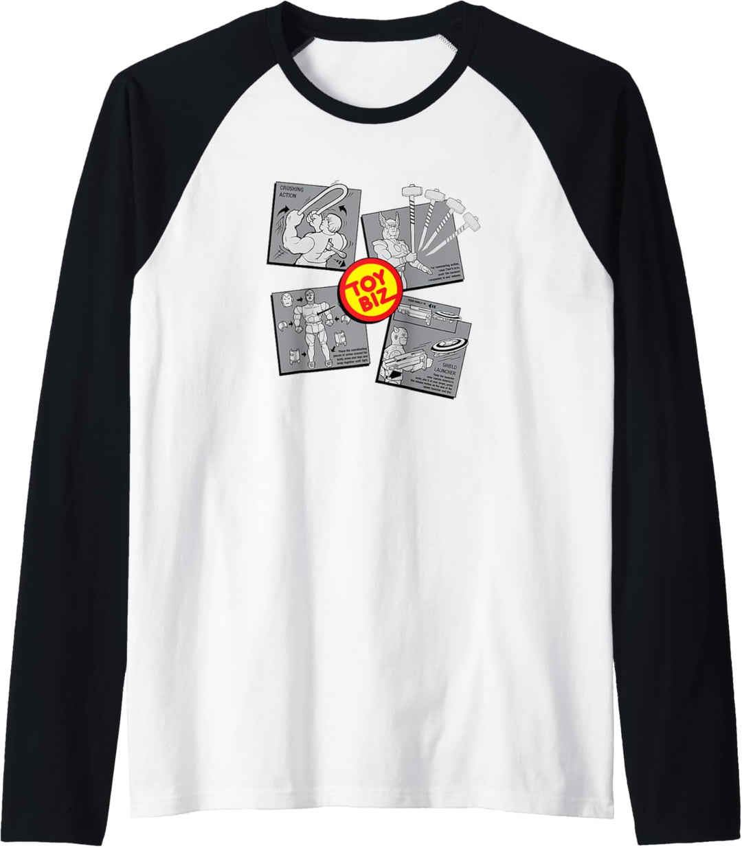 Marvel Toy Biz Iron Man Thor Hulk Captain America Retro Raglan