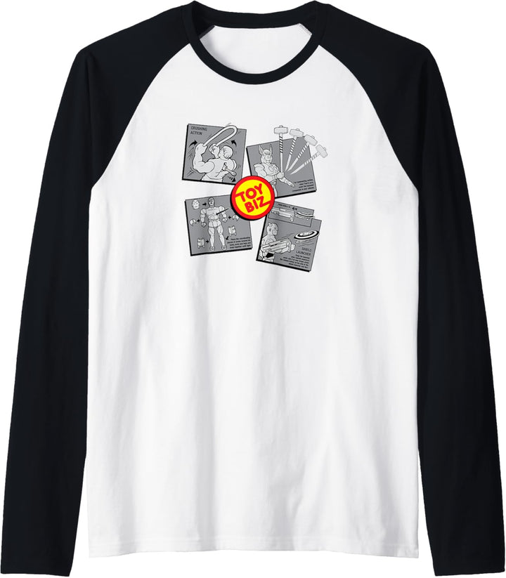 Marvel Toy Biz Iron Man Thor Hulk Captain America Retro Raglan