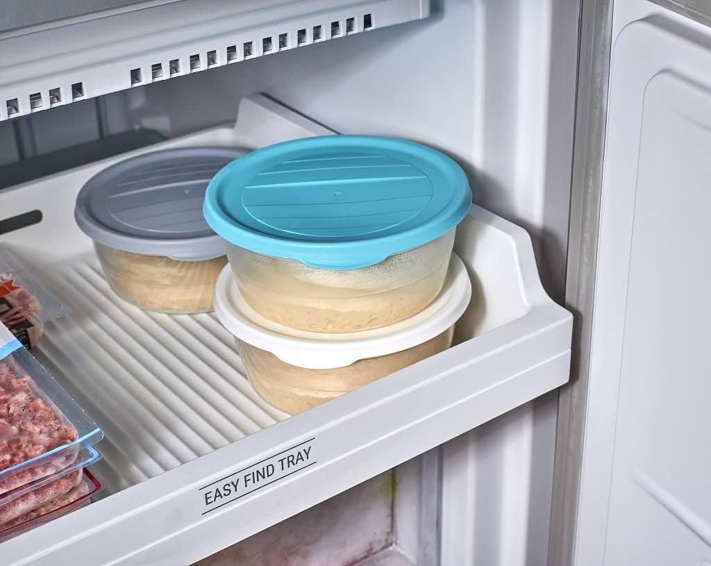 RoyalFay Pizzaballenbox Piccolo 10 Stück mit Deckel Pizzateigballen Zutatenbehälter Gärbox (Farbe we