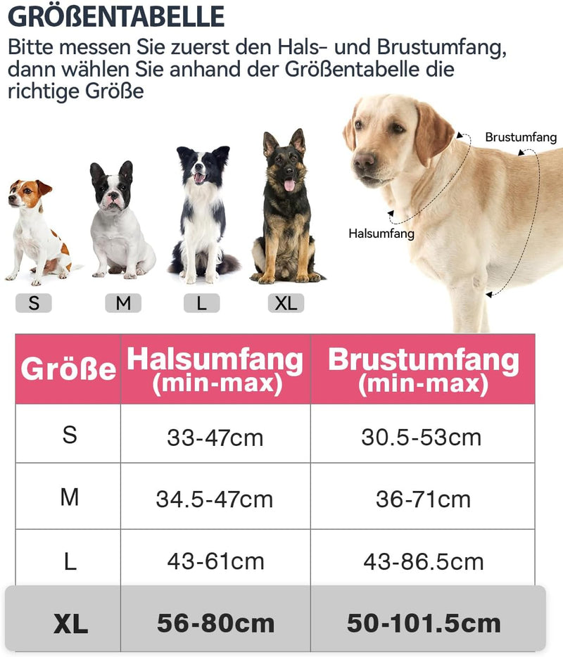 Joytale Hundegeschirr Grosse Hunde, reflektierendes Geschirr Hund, luftdurchlässige Hundegeschirre,